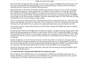 Thông báo 117/TB-BGDĐT kết luận Bộ trưởng Bộ Giáo dục Đào tạo hội thảo chỉ đạo quản lý đổi mới phương pháp dạy học trường phổ thông Vinh tỉnh Nghệ An