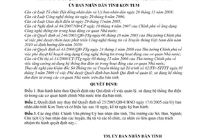 Quyết định 22/2009/QĐ-UBND qui định quản lý, sử dụng hệ thống thư điện tử trong các cơ quan hành chính nhà nước trên địa bàn tỉnh