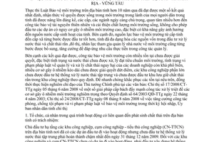 Chỉ thị 12/2009/CT-UBND công tác bảo vệ môi trường Bà Rịa Vũng Tàu