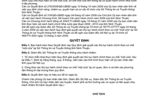 Quyết định 801/QĐ-UBND giải quyết thủ tục hành chính