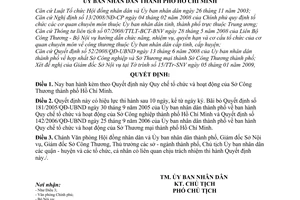 Quyết định 23/2009/QĐ-UBND  Quy chế tổ chức và hoạt động của Sở Công Thương