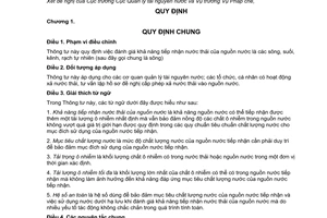 Thông tư 02/2009/TT-BTNMT quy định đánh giá khả năng tiếp nhận nước thải