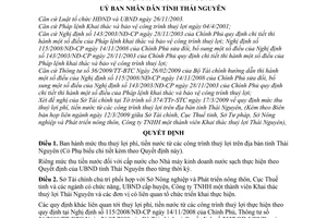 Quyết định 05/2009/QĐ-UBND mức thu thuỷ lợi phí, tiền nước