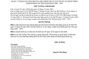 Quyết định  366/QĐ-TTg  kế hoạch triển khai tiếp NQ 45-NQ/TW