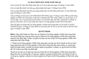 Quyết định 89/2009/QĐ-UBND Hợp nhất Thanh tra Thủy sản Thanh tra Sở NN&PTNT