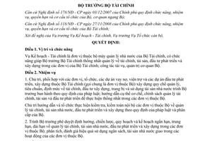 Quyết định 568/QĐ-BTC năm 2009 quy định chức năng nhiệm vụ quyền hạn cơ cấu