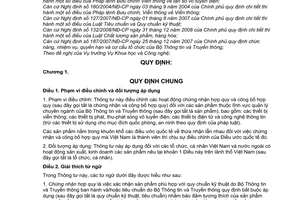 Thông tư 06/2009/TT-BTTTT chứng nhận hợp quy công bố hợp quy sản phẩm chuyên ngành công nghệ thông tin truyền thông