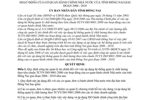 Quyết định 19/2009/QĐ-UBND quy định công tác quản lý tài chính áp dụng hệ thống quản lý chất lượng theo tiêu chuẩn TCVN ISO 9001:2000