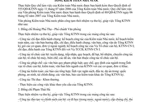 Thông báo 57/TB-VP phân công tạm thời nhiệm vụ thư ký giúp việc