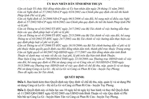 Quyết định 19/2009/QĐ-UBND quy định chế độ thu, nộp, quản lý và sử dụng Phí sử dụng Cảng cá La Gi,thị xã La Gi và Cảng cá Phan Rí Cửa, huyện Tuy Phong