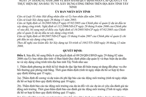 Quyết định 17/2009/QĐ-UBND điều chỉnh bổ sung Điều 8 của QĐ 09/2008/QĐ-UBND