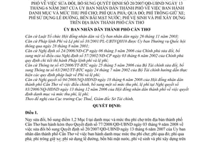 Quyết định 26/2009/QĐ-UBND sửa đổi mức thu phí chợ QĐ 77/2008/QĐ-UBND