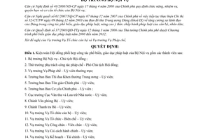 Quyết định 528/2009/QĐ-BNV kiện toàn Hội đồng phối hợp công tác phổ biến