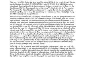 Thông báo 97/TB-NHNN chỉ đạo Thống đốc Ngân hàng Nhà nước họp tổ công tác đặc biệt của Thống đốc thành phố Hà Nội