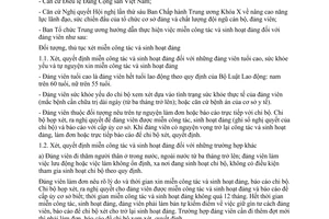 Hướng dẫn 27-HD/BTCTW miễn công tác sinh hoạt Đảng đối với Đảng viên 2009