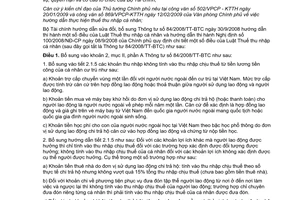 Thông tư 62/2009/TT-BTC sửa đổi  84/2008/TT-BTC Luật Thuế thu nhập cá nhân hướng dẫn Nghị định 100/2008/NĐ-CP