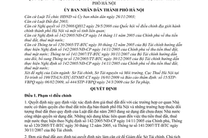 Quyết định  57/2009/QĐ-UBND quy định xác định đơn giá cho thuê đất trên địa bàn thành phố Hà Nội