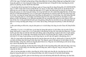 Kết luận 41-KL/TW tiếp tục thực hiện Chỉ thị 16-CT/TW tăng cường sự lãnh đạo