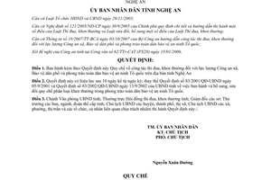 Quyết định 38/2009/QĐ-UBND thi đua khen thưởng lực lượng Công an xã Bảo vệ dân phố Nghệ An