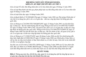Nghị quyết 07/2009/NQ-HĐND mức thu chế độ thu nộp quản lý sử dụng học phí hệ công lập Khánh Hòa