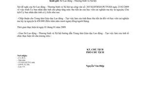 Công văn 531/UBND-VX mức thu tiền ăn của học viên cai nghiện ma túy tự nguyện