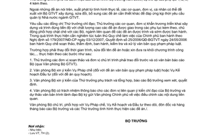 Công văn 1233/BGTVT-VP giao nhiệm vụ thực hiện các đề án năm 2009 Bộ Giao thông vận tải