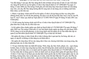 Công văn 340/BXD-QLN hướng dẫn bổ sung xây dựng Đề án hỗ trợ hộ nghèo về nhà ở để thực hiện Quyết định 167/2008/QĐ-TTg