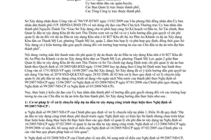 Công văn 1587/SXD-QLKTXD hướng dẫn lập và quản lý chi phí quản lý dự án khi xử lý chuyển tiếp dự án thực hiện theo quy định Nghị định 99/2007/NĐ-CP