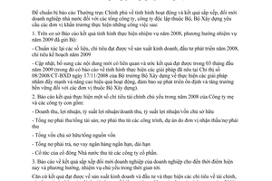 Công văn 32/BXD-KHTC báo cáo tình hình hoạt động, sắp xếp, đổi mới doanh nghiệp của các doanh nghiệp