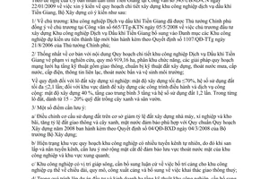 Công văn 378/BXD-KTQH quy hoạch chi tiết xây dựng khu công nghiệp Dịch vụ dầu khí Tiền Giang