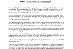 Công văn 305/CV-BVTV phòng trừ bệnh đạo ôn trên lúa Đông Xuân 2008 – 2009 tại các tỉnh phía Bắc