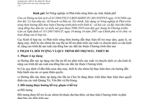 Công văn 120/KTHT-HTTT hướng dẫn thực hiện mua sắm, quản lý sử dụng máy, thiết bị cho nhóm hộ, Dự án Hỗ trợ phát triển sản xuất, Chương trình 135