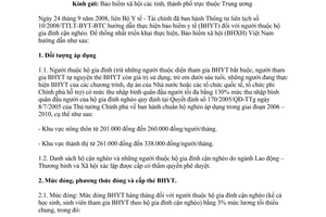 Công văn 660/BHXH-CSYT hướng dẫn bảo hiểm y tế