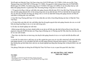 Công văn 1707/VPCP-KTN cho phép tiếp tục xuất khẩu tinh quặng ilmenite