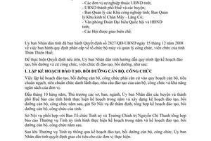 Công văn 1078/UBND-NV kế hoạch cử công chức viên chức đi đào tạo bồi dưỡng Huế