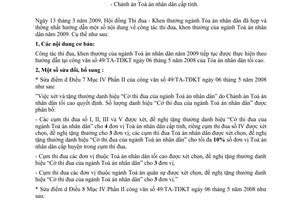 Công văn 10/TA-TĐKT hướng dẫn công tác thi đua khen thưởng trong ngành Toà án