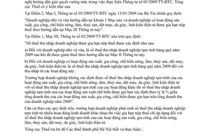 Công văn 1050/TCT-CS hướng dẫn giải quyết vướng mắc trong việc thực hiện Thông tư 03/2009/TT-BTC