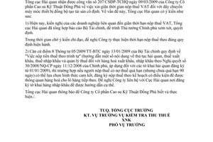 Công văn 1628/TCHQ-KTTT xin giãn thời gian nộp thuế giá trị gia tăng