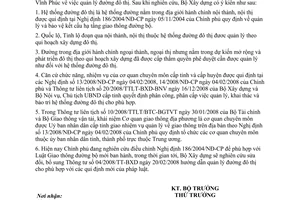 Công văn 478/BXD-HTKT quản lý đường đô thị