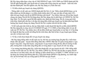 Công văn 497/BXD-KTQH hướng dẫn vướng mắc trong công tác quản lý Quy hoạch, Kiến trúc của thành phố Hà Nội