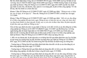 Công văn 4647/BTC-CST áp dụng Thông tư 22/2009/TT-BTC