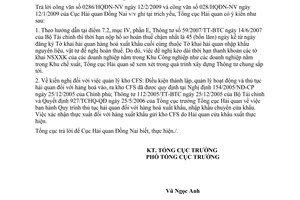 Công văn 1661/TCHQ-GSQL trả lời kiến nghị kéo dài thời hạn thanh khoản và quản lý kho CFS