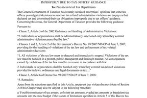 Official Dispatch No. 757/TCT-PC on the handling of tax-related administrative