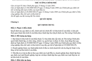 Quyết định 33/2009/QĐ-TTg cơ chế, chính sách tài chính đối với khu kinh tế cửa khẩu