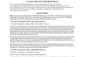 Quyết định 14/2009/QĐ-UBND  sửa đổi QĐ 49/2008/QĐ-UBND bán đấu giá tài sản