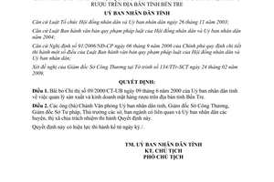 Quyết định 442/QĐ-UBND 2009 bãi bỏ Chỉ thị 09/2000/CT-UB Bến Tre