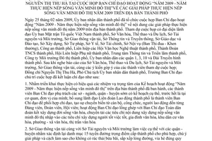 Thông báo 127/TB-VP kết luận Phó Chủ tịch UBND thành phố Nguyễn Thị Thu Hà họp Ban Chỉ đạo hoạt động năm 2009