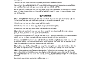 Quyết định 529/QĐ-UBND năm 2009 danh mục văn bản pháp luật đã sà soát Đăk Lăk