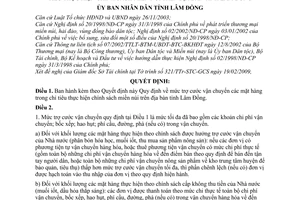 Quyết định 14/2009/QĐ-UBND mức trợ cước vận chuyển các mặt hàng trong chỉ tiêu thực hiện chính sách miền núi