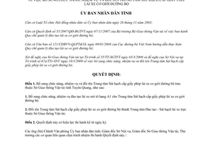 Quyết định 92/QĐ-UBND 2009 bổ sung chức năng nhiệm vụ đổi tên Trung tâm sát hạch lái xe Tuyên Quang